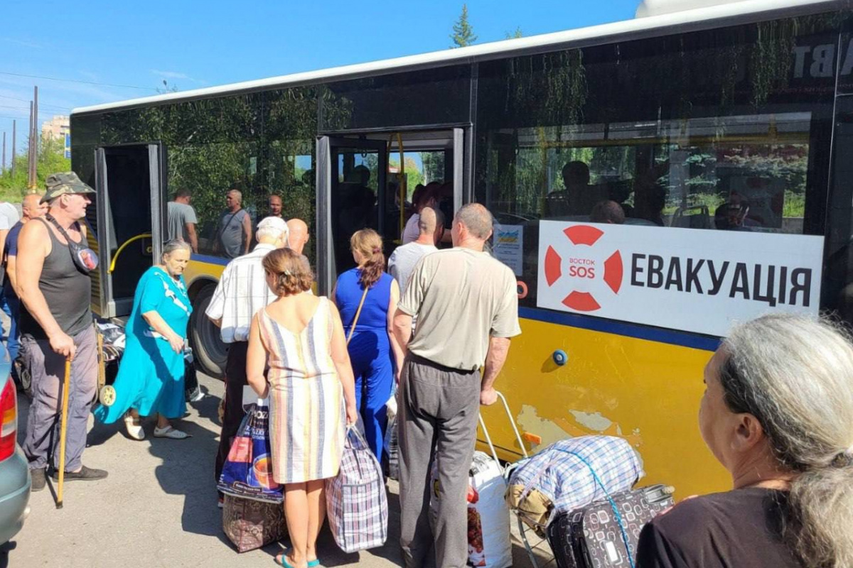 Евакуація з Донецької області. Фото: рятувальників