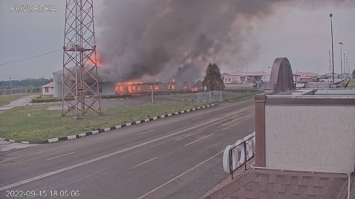 У Бєлгородській області РФ горить митний термінал
