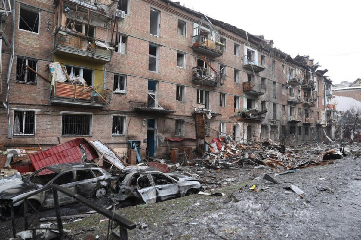 Последствия ракетного удара по Вышгороду. Фото: Андрей Небитов