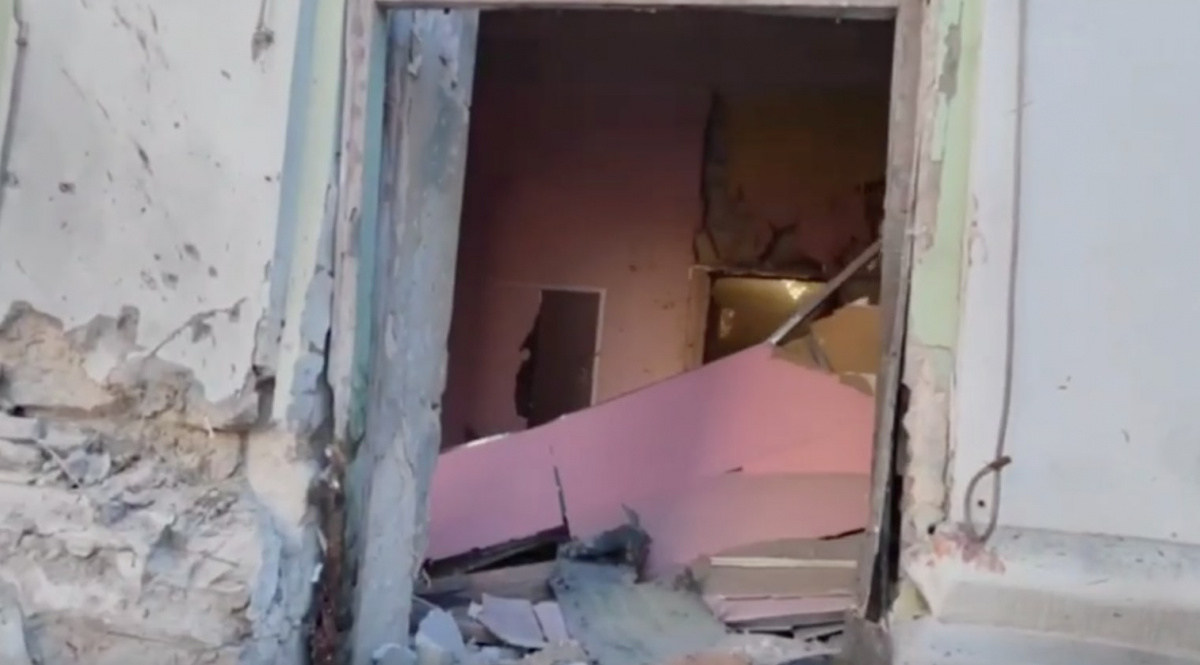 Последствия обстрела в Донецке. Скриншот