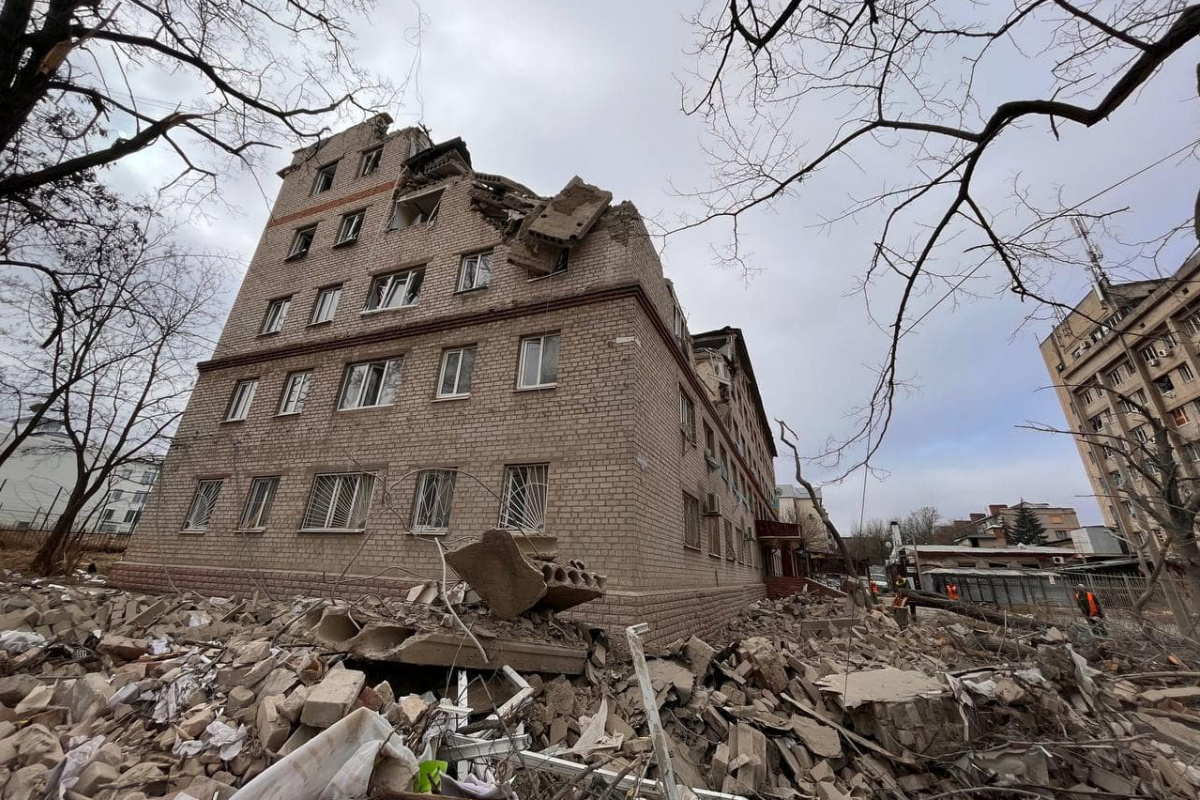 Последствия удара в Краматорске. Фото: мэра города