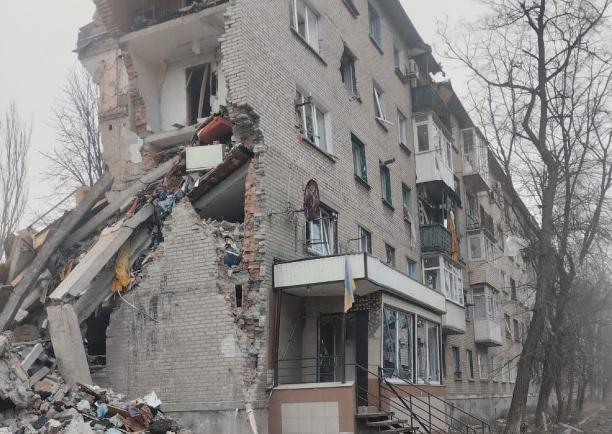 Последствия обстрела в Донецкой области. Фото: ОВА