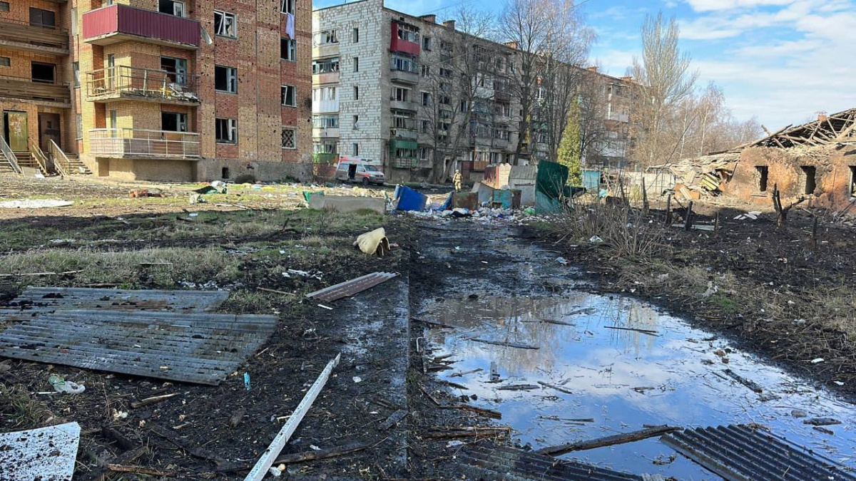 Последствия обстрела в Константиновке. Фото: соцсети