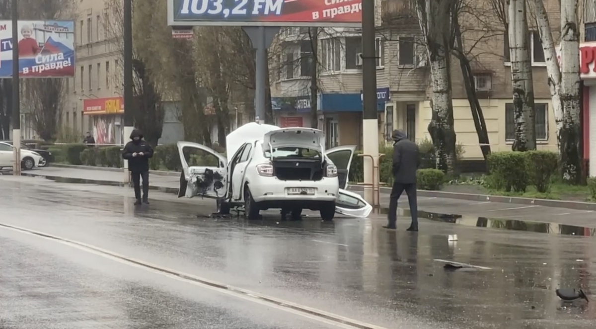 Підірване авто у Мелітополі. Скріншот