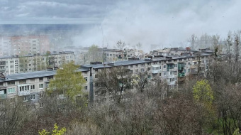 Удар по многоэтажке в Славянске