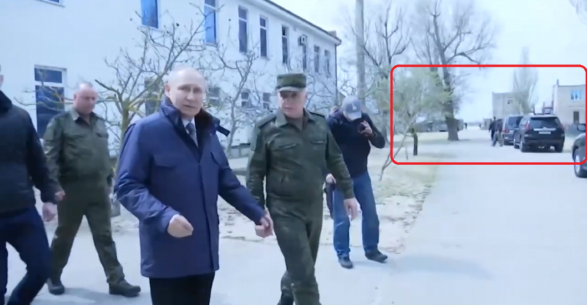 Володимир Путін у Херсонській області. Скріншот