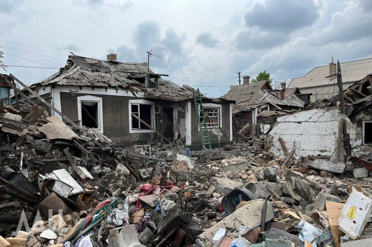Последствия обстрела Ленинского района Донецка. Фото: «ДАН»