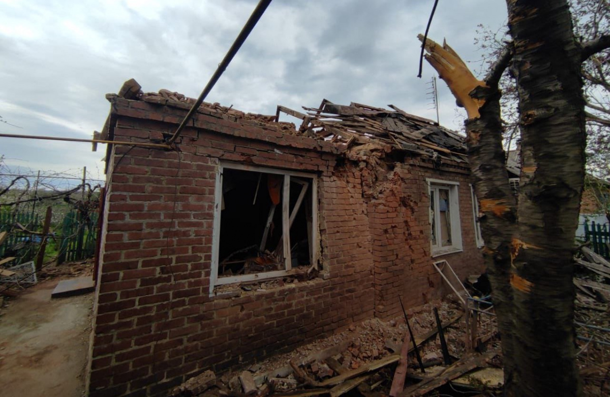 Последствия обстрела в Донецкой области. Фото: Донецкая ОВА