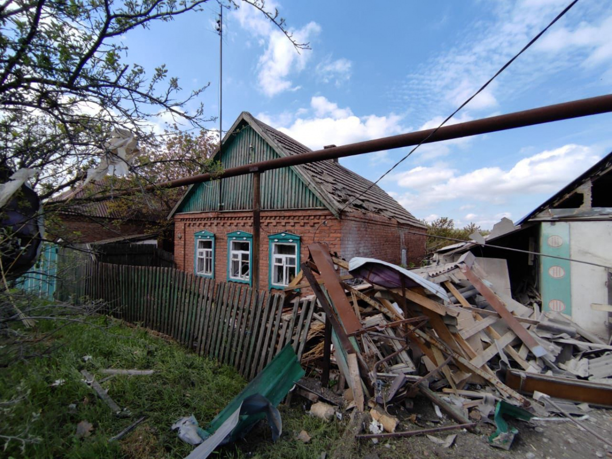 Наслідки обстрілу на Донеччині. Фото: ОВА