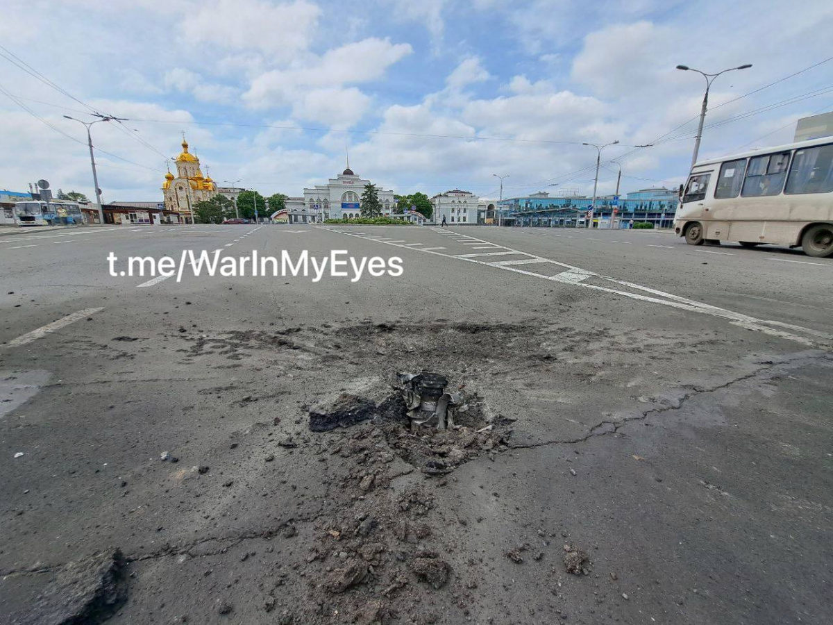 Последствия обстрела Донецка. Фото: соцсети