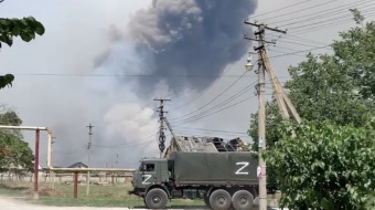 Наслідки атаки дронів у Криму.Кадр з відео