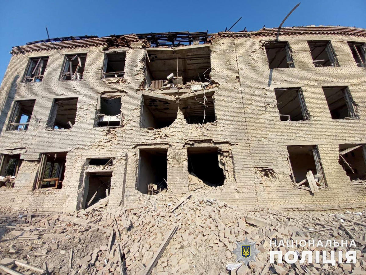 Последствия обстрела Донецкой области. Фото: полиция