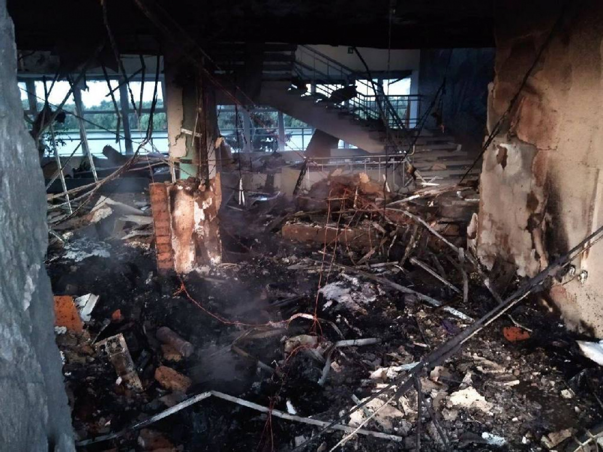 Последствия атаки российских дронов на порт. Фото: Одесская ОВА