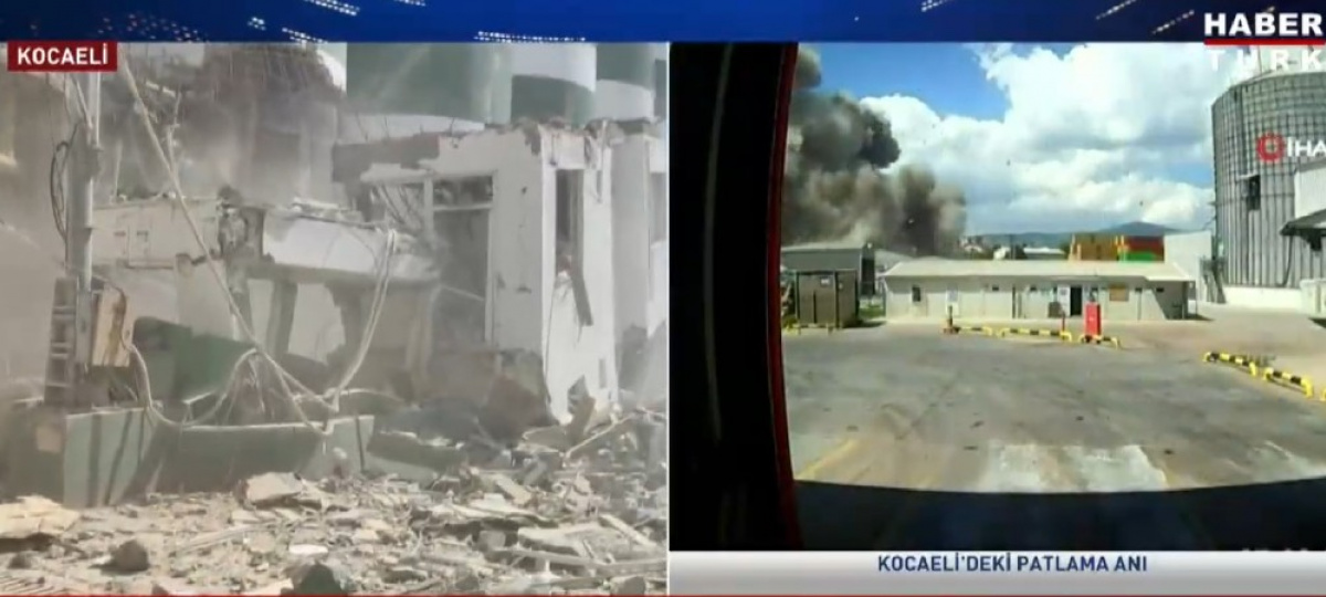 Взрыв был слышен во всем городе. Фото: скриншот Haberturk TV