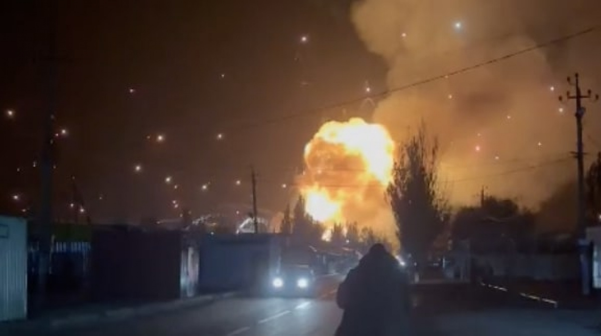 Взрывы в Седово. Кадр из видео
