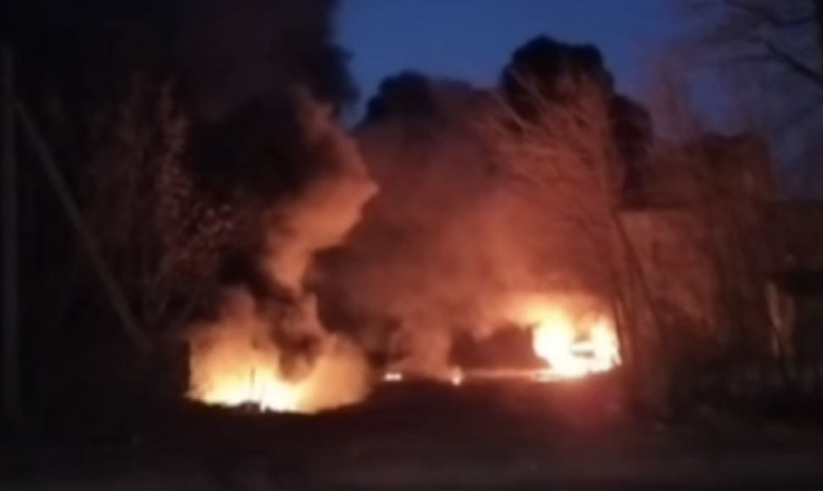 Пожежа у Донецьку. Кадр із відео