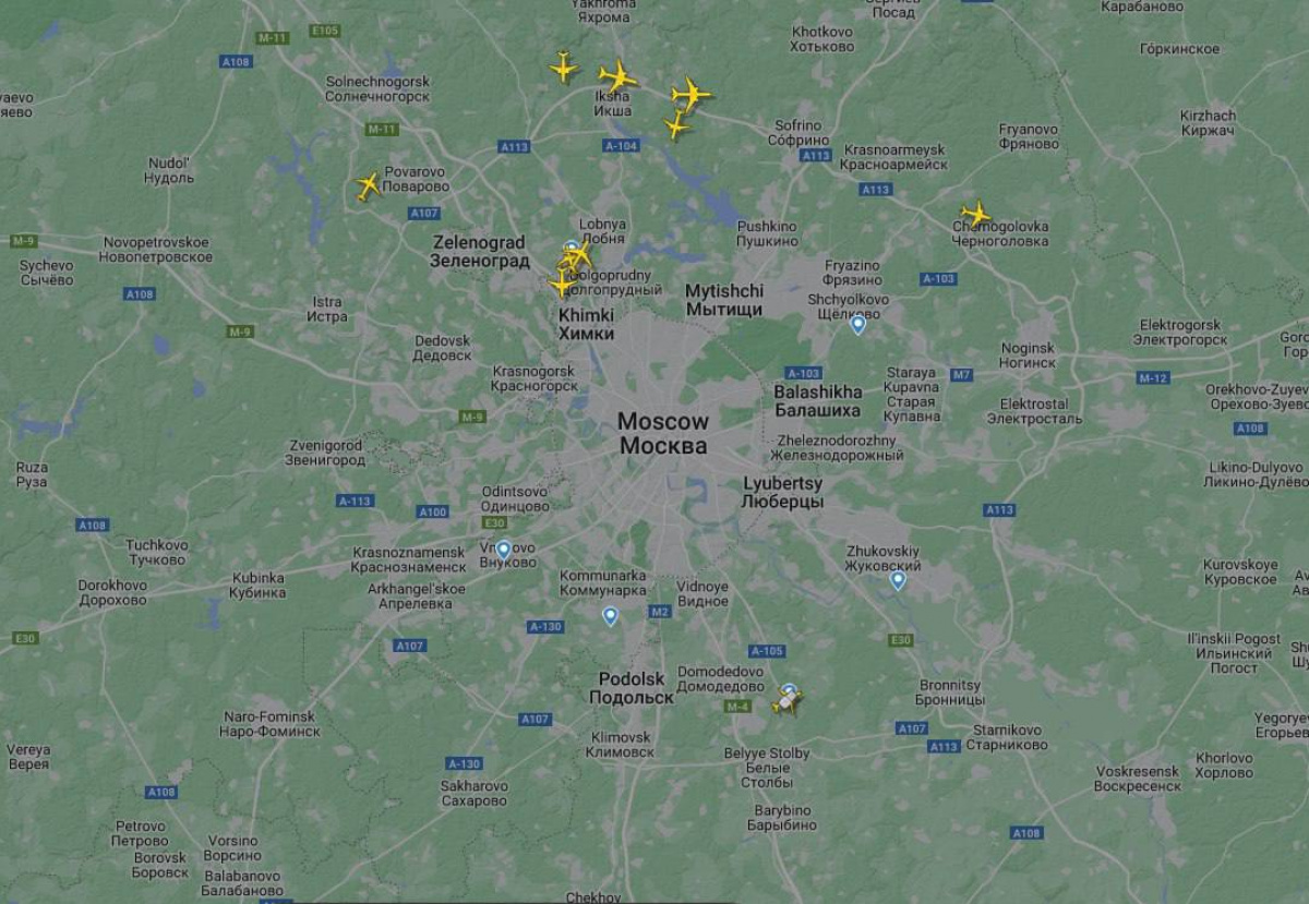 У трьох московських аеропортах оголошено план «Килим»