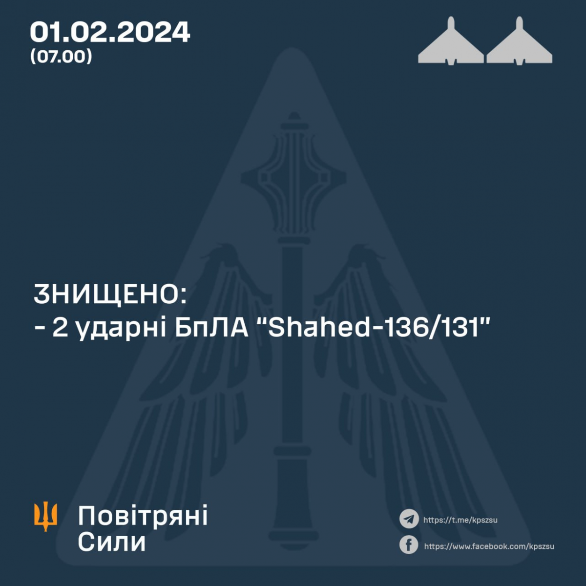 Вночі Росія атакувала Україну дронами-камікадзе