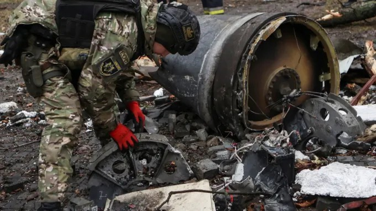 Ракета, що атакувала Харків 2 січня 2024 року. Фото: Reuters