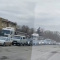 Черга на блокпосту у Луганську 20 лютого. Кадр з відео