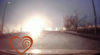 Момент удара в Донецке, Кадр из видео