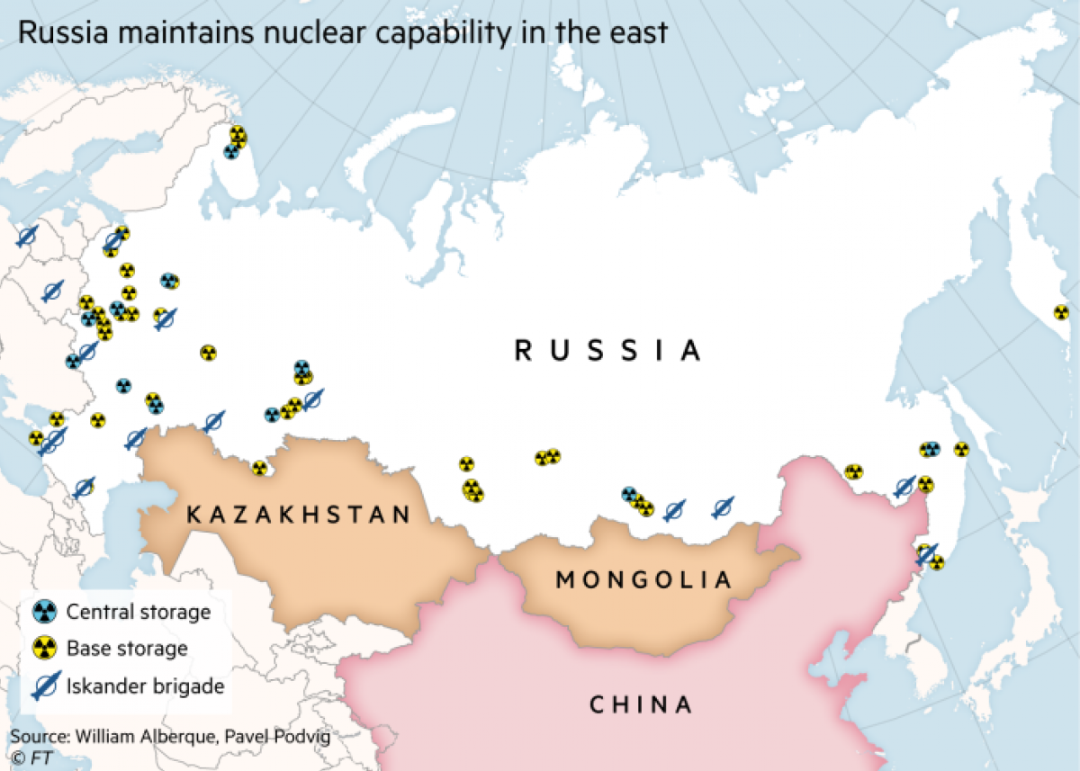 Росія готова застосувати ядерну зброю вже на початковому етапі конфлікту із великою світовою державою. Ілюстрація: FT
