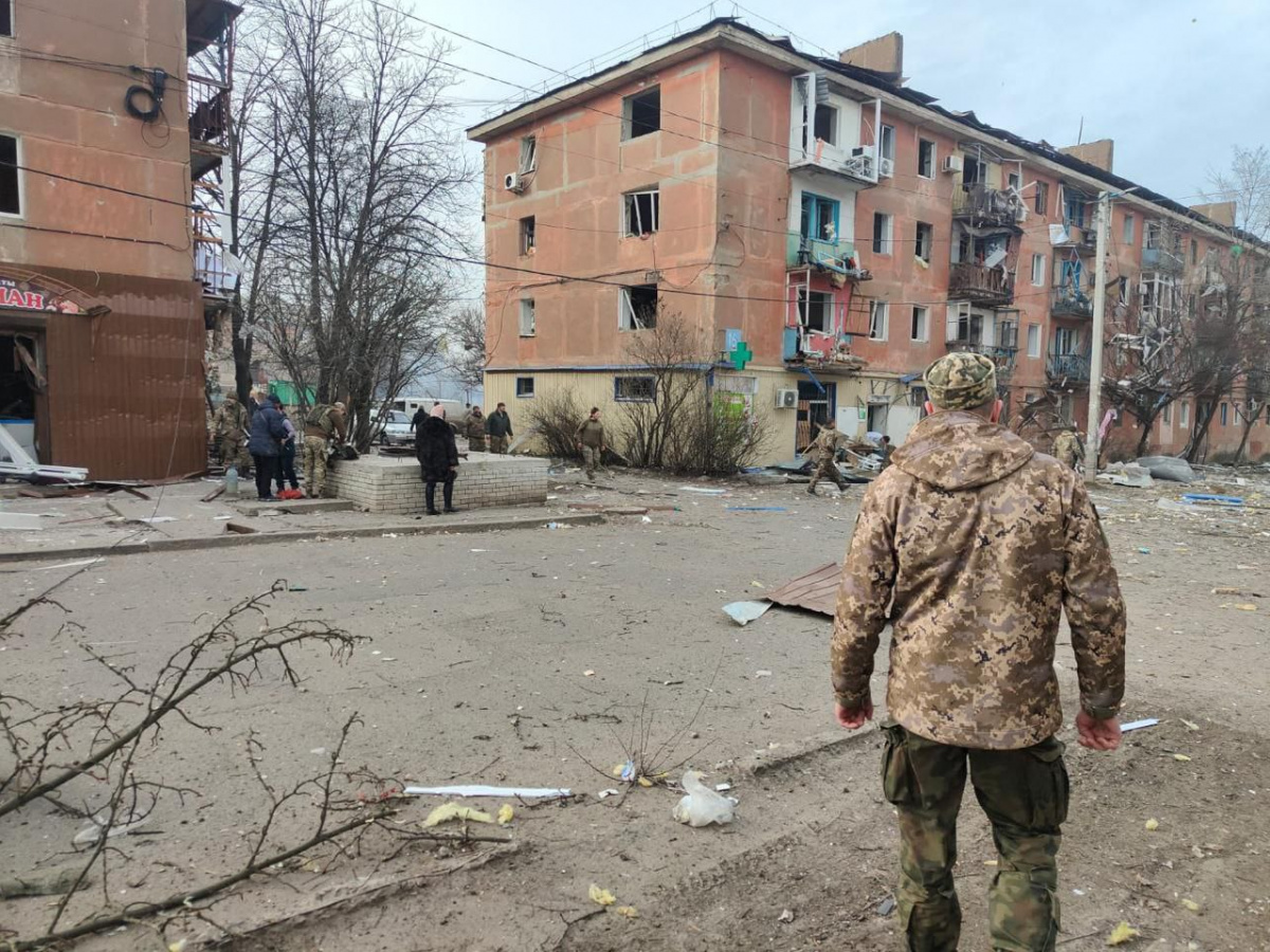 Росіяни атакували Курахове. Фото: Вадим Філашкін 