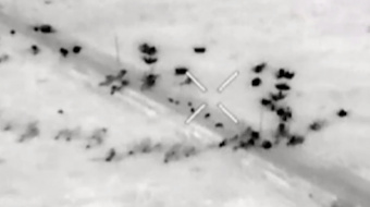 Удар касетними боєприпасами по окупантах біля Степового. Фото: кадр із відео