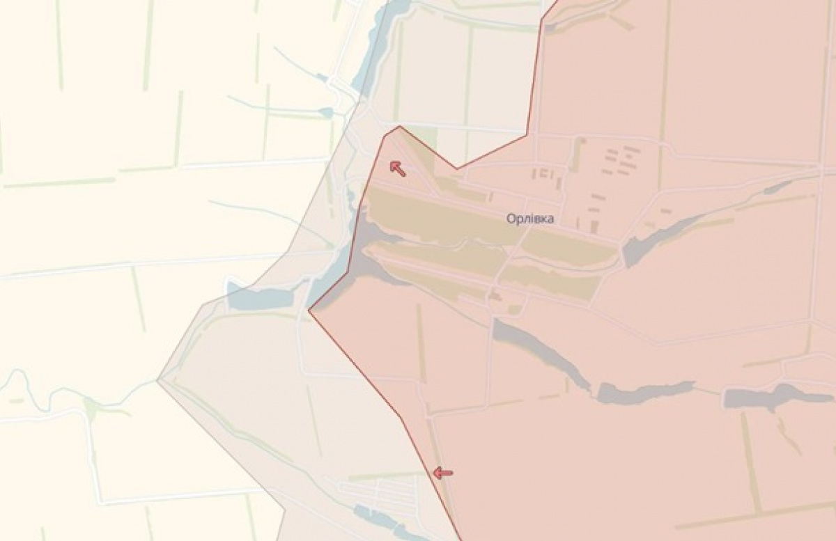 Российские оккупанты вошли в Орловку Донецкой области. Карта: DeepState 