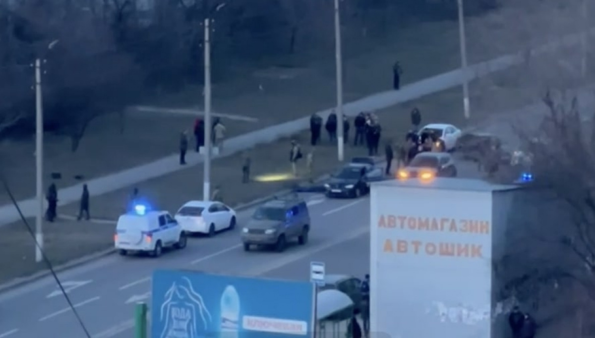 Последствия взрыва в Луганске. Кадр из видео
