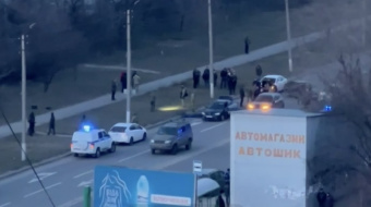 Последствия взрыва в Луганске. Кадр из видео