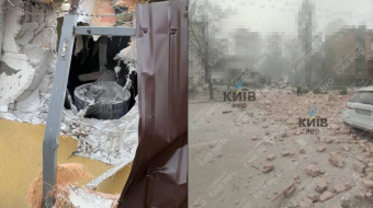 Результат ракетної атаки РФ на Київ. Фото: Telegram