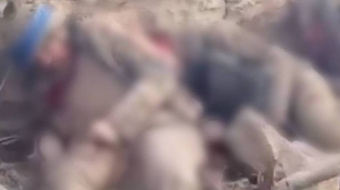 Расстрел украинских военных. Кадр из видео