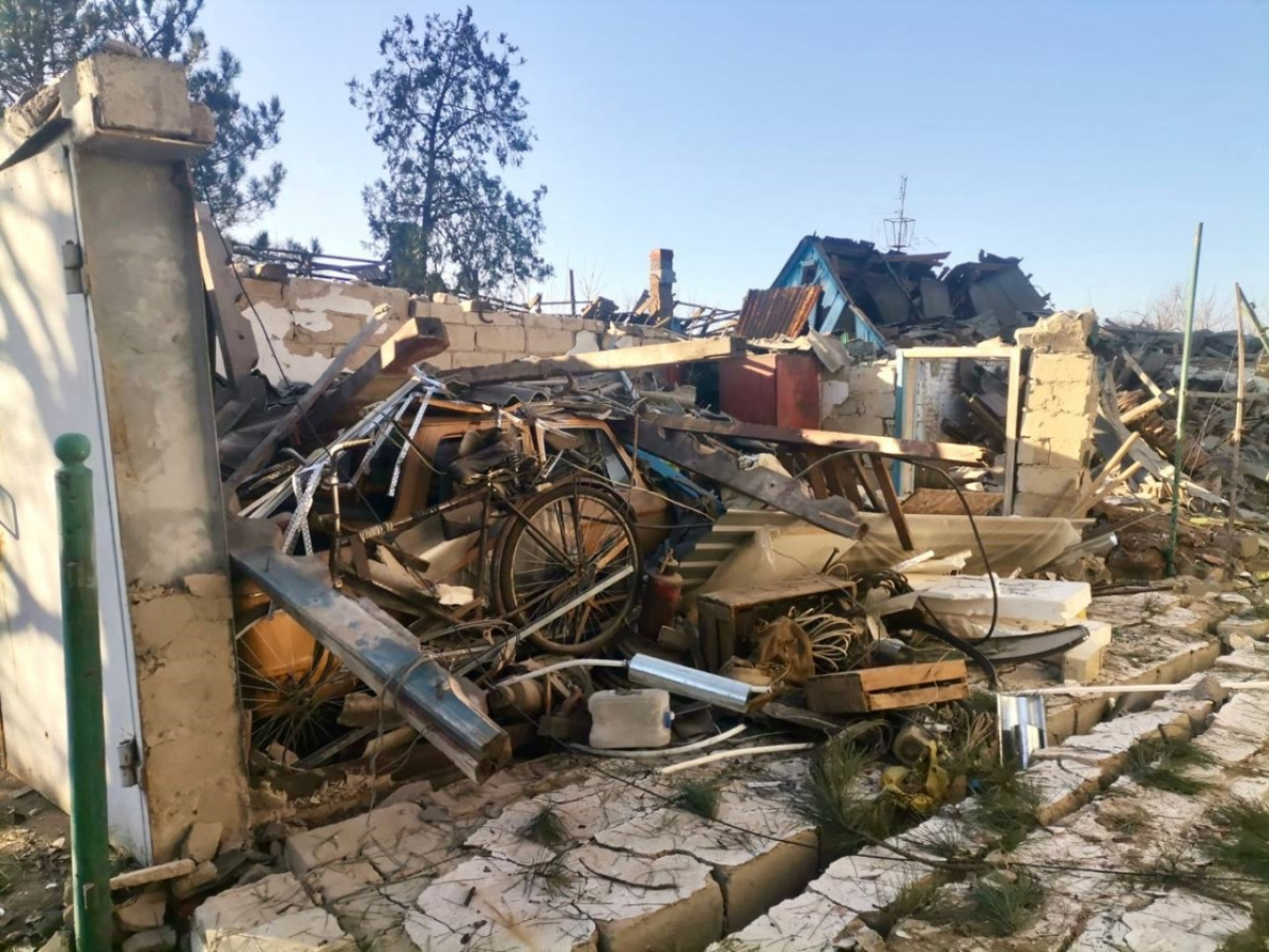 Зруйноване житло у Запорізькій області