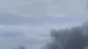 Атака войск РФ на Полтаву: в городе черный дым. Фото: кадр из видео