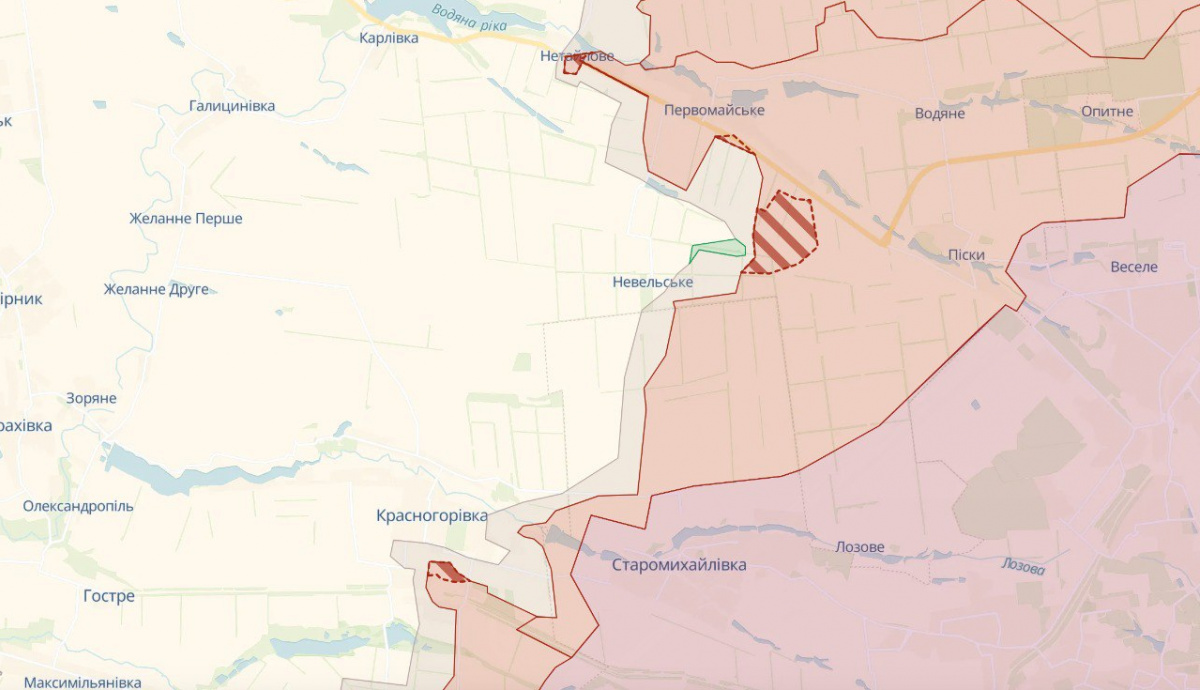 Ситуация на Покровском/Авдеевском направлении. Карта DeepState