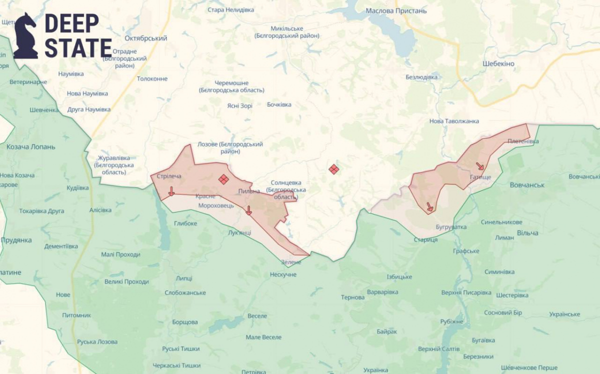 Приграничье в Харьковской области. Карта DeepState