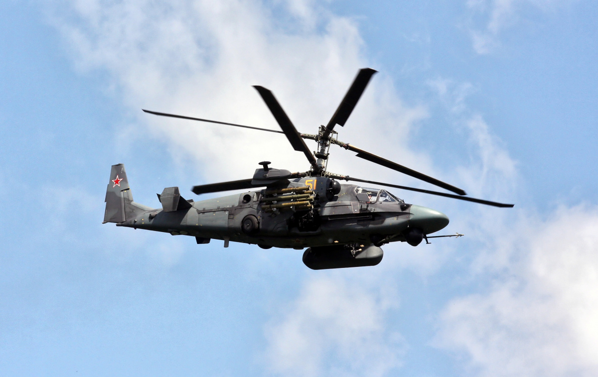 Украинские военные сбили российский военный вертолет Ка-52 «Аллигатор». Фото: Wikipedia 