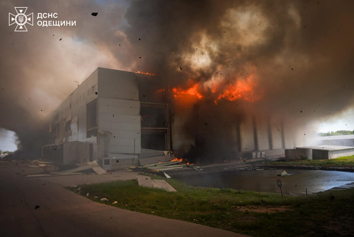 Последствия атаки на Одесскую область. Фото: ГСЧС