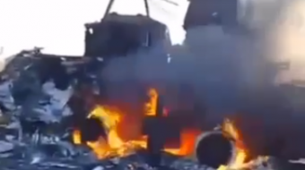 Последствия удара ВСУ по позициям ПВО РФ под Донецком. Фото: кадр с видео