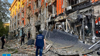Последствия удара по центру Харькова. Фото: прокуратура