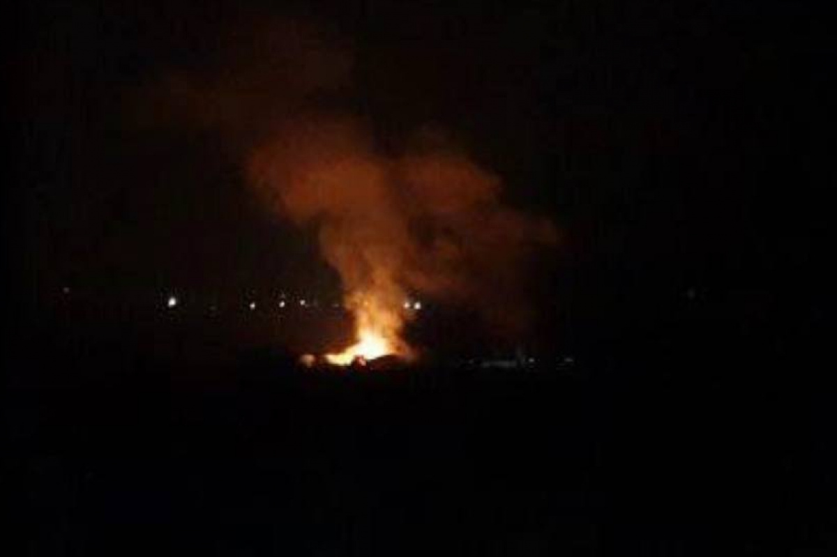 Пожар в Первомайске после взрывов. Фото: соцсети