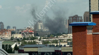 «Прилет» в центре Донецка. Фото: оккупационная администрация Донецка