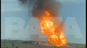 У Саратовській області РФ вибухнув газопровід. Фото: скрін з відео 