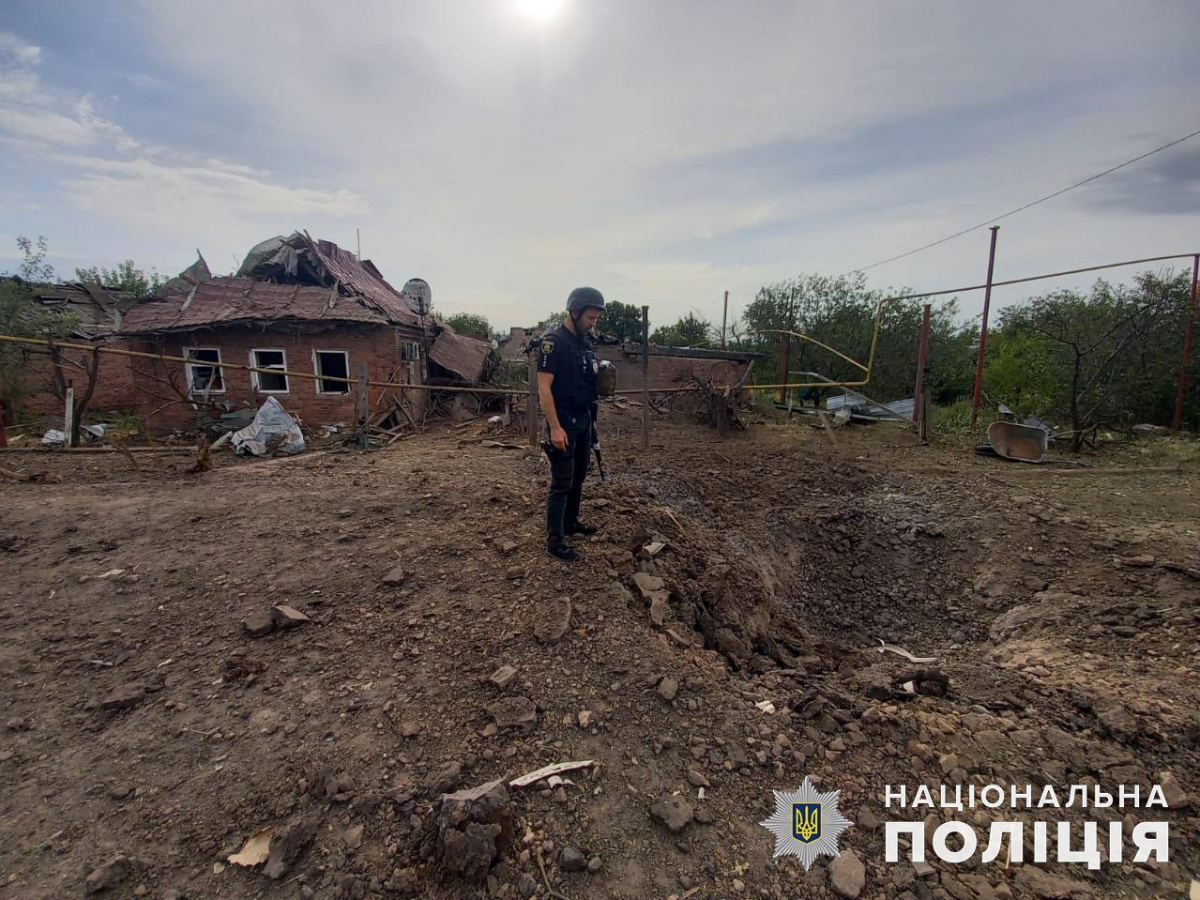 Россияне атаковали Донецкую область. Фото: полиция 