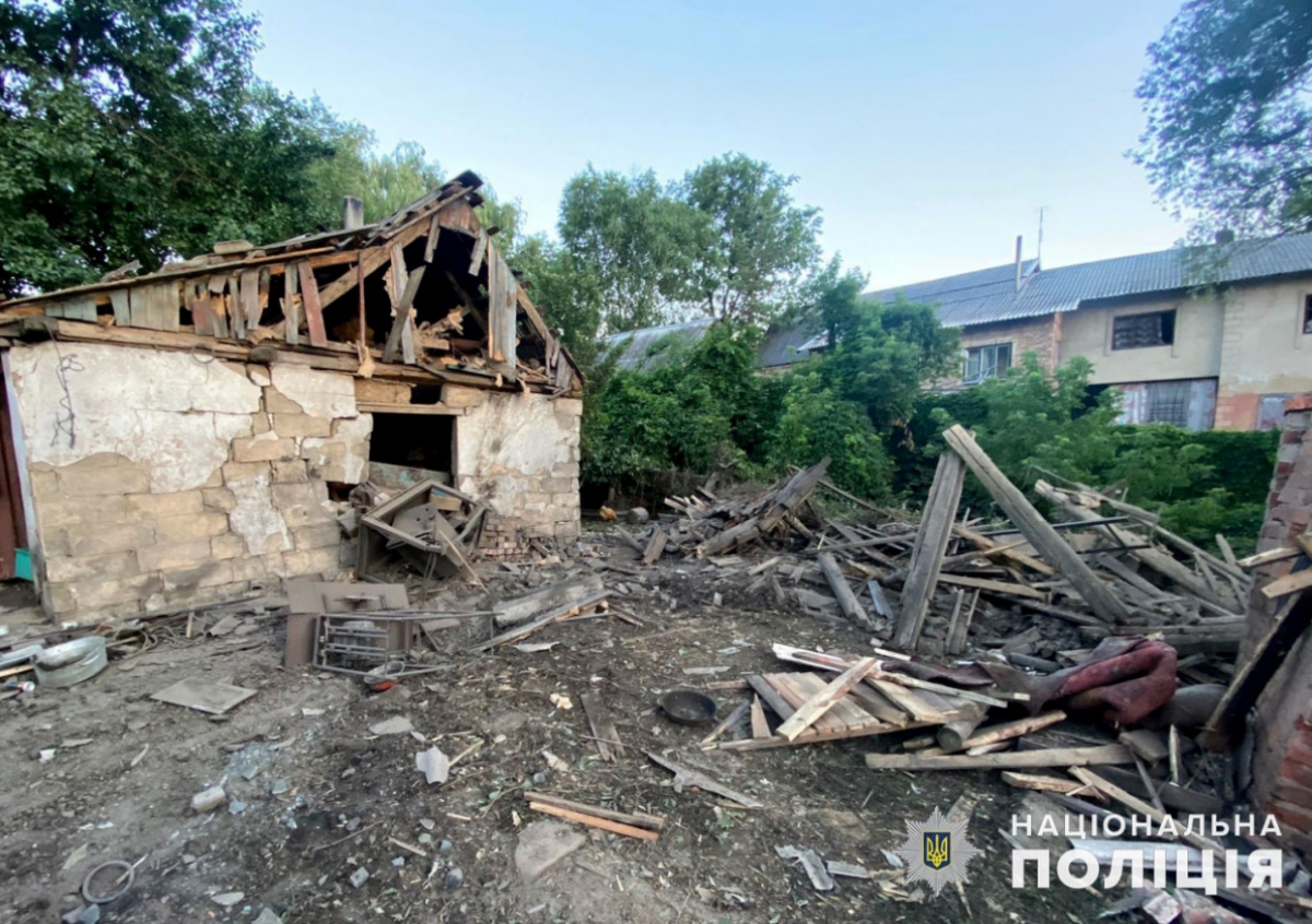Обстрел Торецка и Роскошного в Донецкой области. Фото: Нацполиция