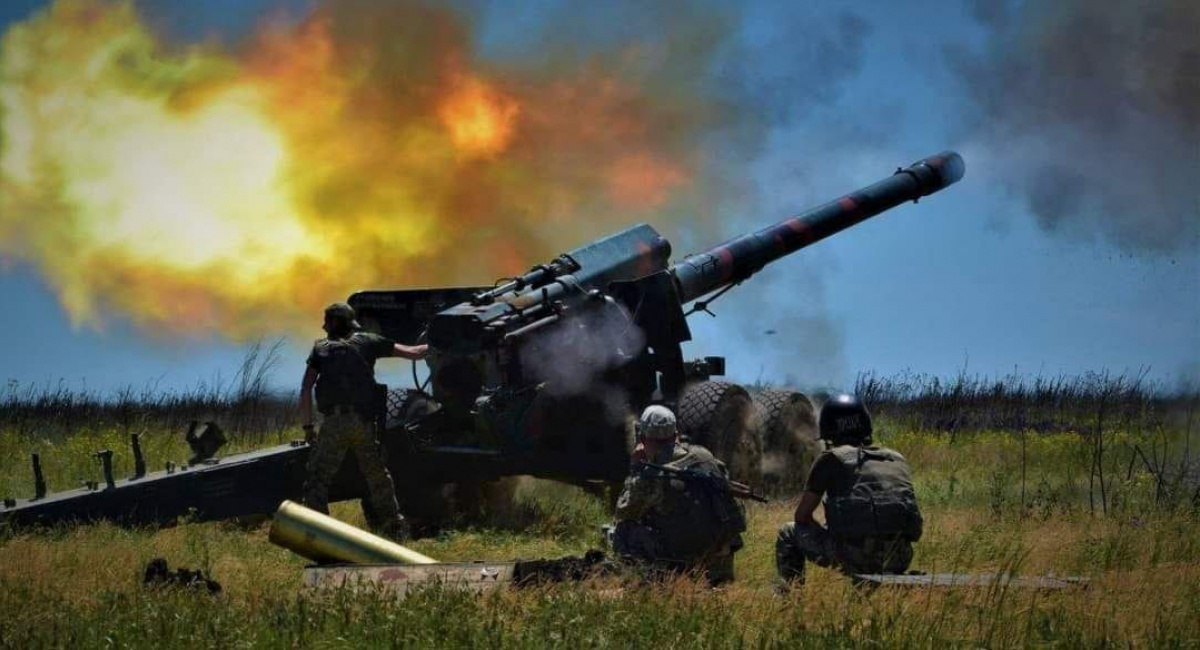 Робота української артилерії на фронті. Фото: Генштаб ЗСУ