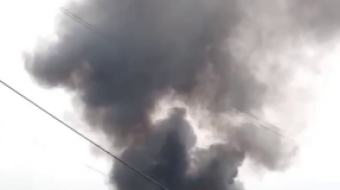 Дим після удару ЗС РФ по Селидовому. Фото: кадр із відео