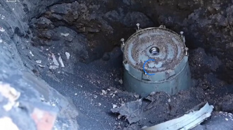 Піротехніки знищили бомбу. Фото: скрин з відео 