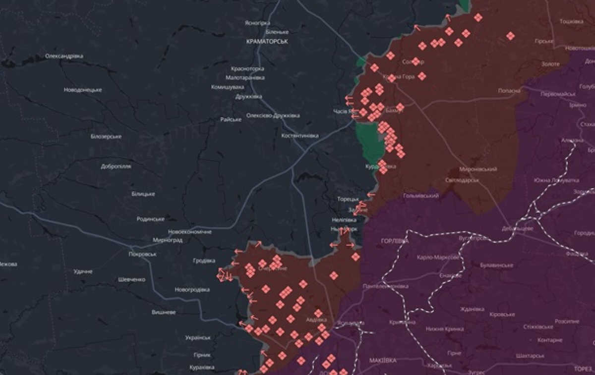 Російські військові просунулися біля кількох населених пунктів на Донбасі. Карта DeepState 